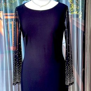 Black cocktail dress by Cachet, size 6 small or med.